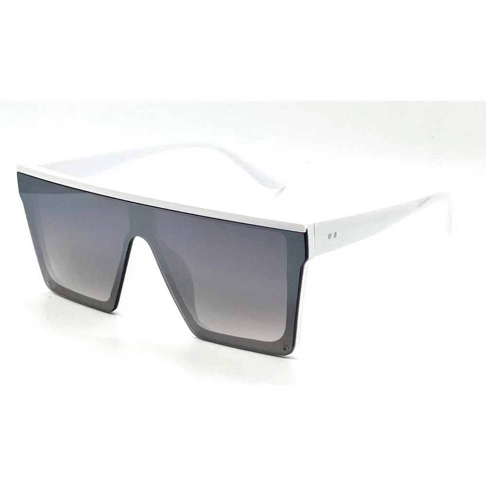 Men‎ Sunglasses Outfit Elegant Rectangular UV400 Protection White Frame Elegant